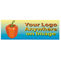 Orange Bell Pepper Panoramic Badge/Button (1.625" x 4.625")